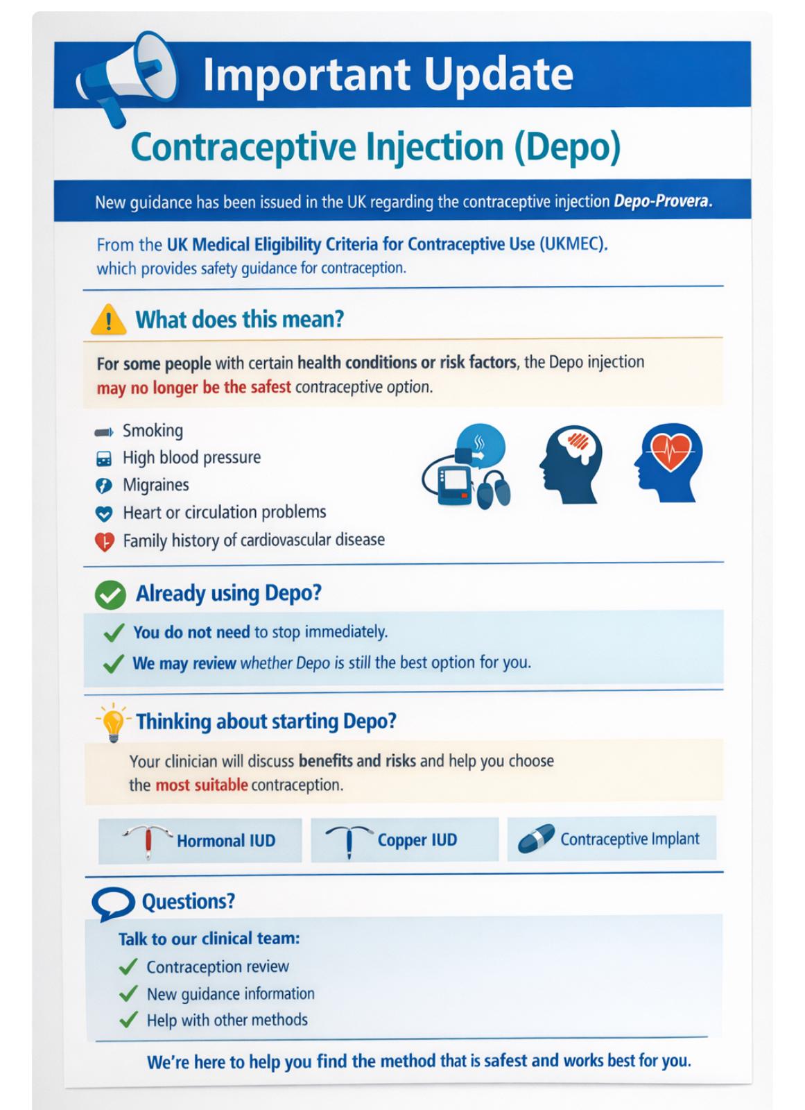 Contraceptive Injection (Depo)